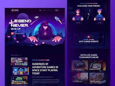 Game Website designs, themes, templates and downloadable graphic elements  on Dribbble